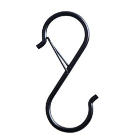 10 /100pcs Metal Hanging Hooks S Shaped Hanger Hook Hanging Heavy Duty Hooks Clasp For Kitchen Pot Shelf Home Bathroom Storage (Color: Black, size: 10pcs)