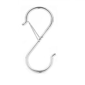 10 /100pcs Metal Hanging Hooks S Shaped Hanger Hook Hanging Heavy Duty Hooks Clasp For Kitchen Pot Shelf Home Bathroom Storage (Color: Silver, size: 10pcs)