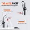 VEVOR Freestanding Bathtub Faucet, Floor Mount, Freestanding Tub Filler, Shower Mixer Taps, Two Water Modes, 360¬∞ Swivel Spout, for Bathing & Showeri