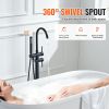 VEVOR Freestanding Bathtub Faucet, Floor Mount, Freestanding Tub Filler, Shower Mixer Taps, Two Water Modes, 360¬∞ Swivel Spout, for Bathing & Showeri