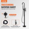 VEVOR Freestanding Bathtub Faucet, Floor Mount, Freestanding Tub Filler, Shower Mixer Taps, Two Water Modes, 360¬∞ Swivel Spout, for Bathing & Showeri